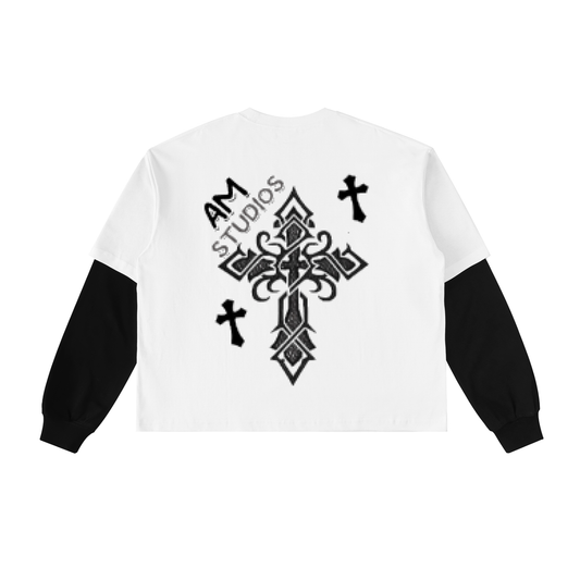 AMS Cross Layered Tee